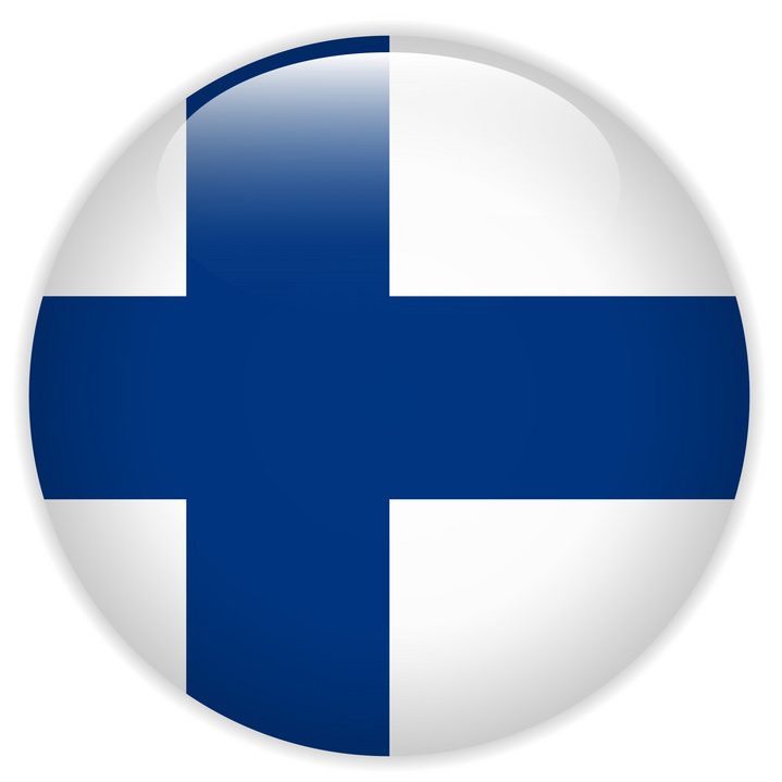 Finland flag on button