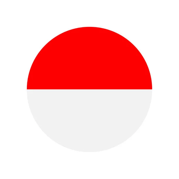 Indonesia - Flag Icon Vector Illustration - Round